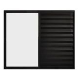 Janela Veneziana De Correr 3 Folhas Sem Grade Aluminio Preto 1.00 X 1.20 Linha Modular - Ptord2241 - Hale Hale