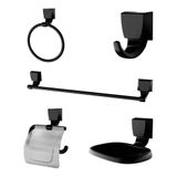 Kit Banheiro Preto Quadrado Com 5 Peças 2000 F24 - 140064 - Lorenzetti Lorenzetti