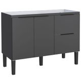 Gabinete Em Madeira Cisne Preto Para Pias De 1,20 Metro Com 2 Portas E 2 Gavetas - P100379 - Cozimax Cozimax
