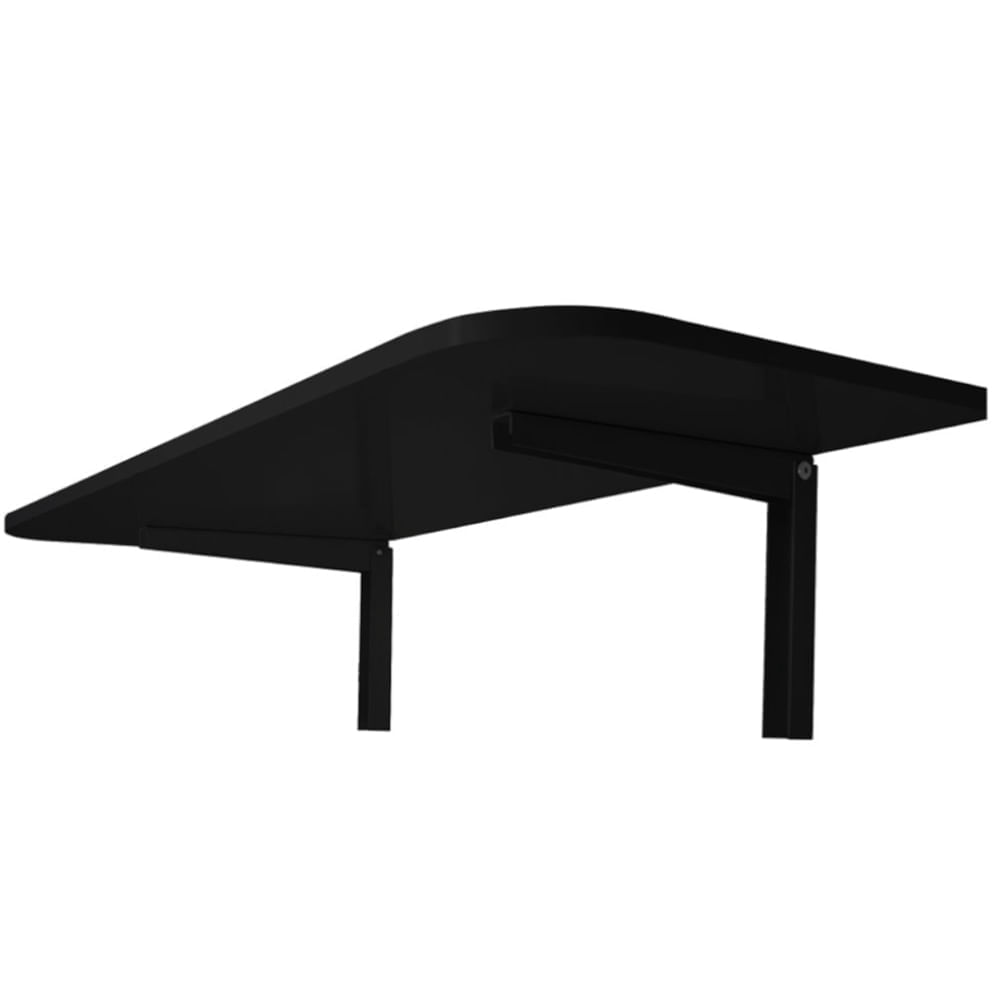 Mesa Em Mdp Preta 15mm Com Suporte Dobrável - Mds9040pr - Multivisâo Multivisao