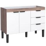 Gabinete Em Madeira Flamingo Tamarindo E Branco Para Pias De 1,20 Metro 2 Portas E 3 Gavetas - P100098 - Cozimax Cozimax