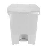 Lixeira Plástico Quadrado Com Pedal De 30 Litros Branco - P30b - Jsn Jsn