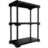 Estante Plástica Poly Com 3 Prateleiras Preto 70x35x86cm - 10111138000 - I&#39;m In Home Organize