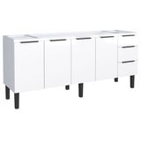Gabinete Para Cozinha Aço Jupiter 1,74m Branco Para Pia De 1,80m - P101636 - Cozimax Cozimax