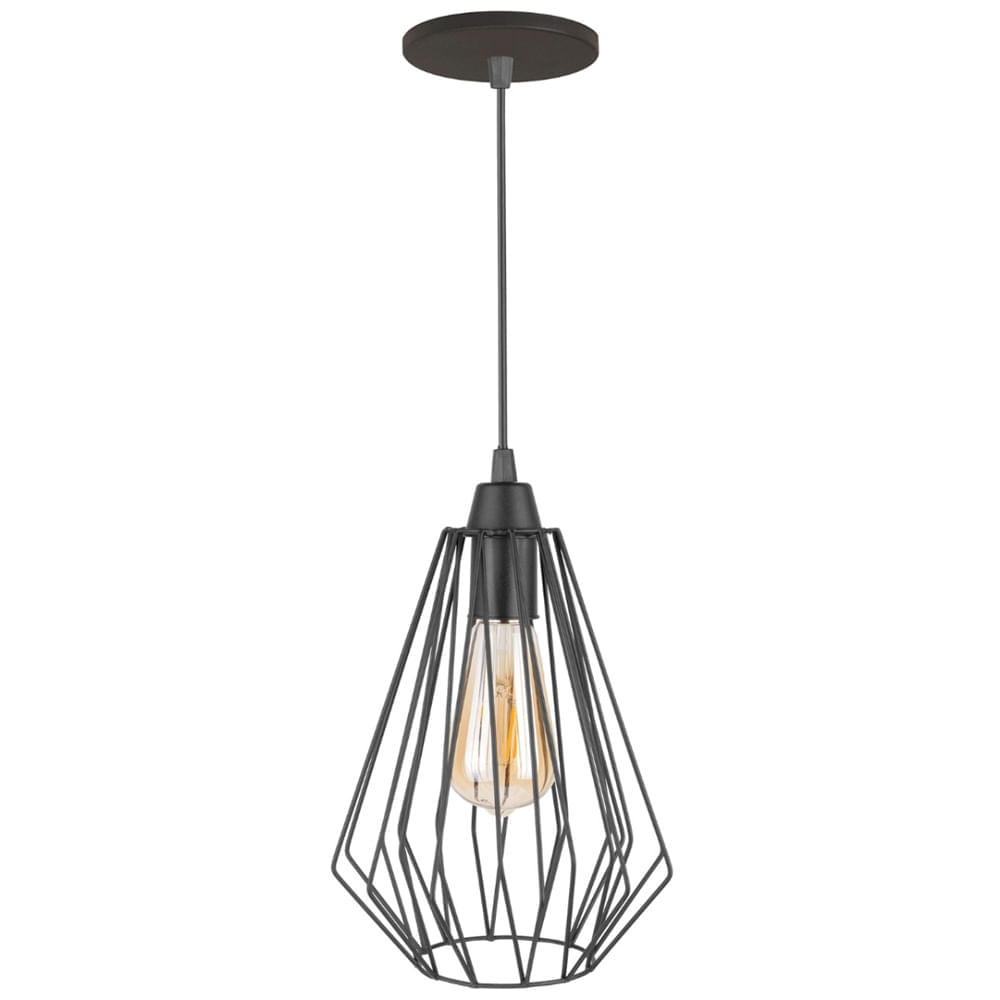 Pendente Bristol Grande Preto - Pd172/gdpt - Kin Kin