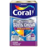 Tinta Sol &amp; Chuva Acrilico Total Premium Areia 18 Litros - Coral Coral