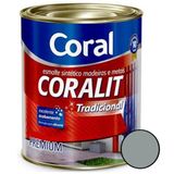 Esmalte Sintético Coralit Tradicional Alto Brilho Cinza Médio 225ml - Coral Coral