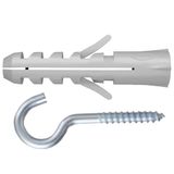 Cartela De Buchas S 8x40mm Com Aba E Ganchos Com 4 Unidades - 600123 - Fischer Fischer