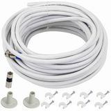 Kit Digital Cabo Coaxial Com Conector E Acessórios Rg6 67% De Malha 15 Metros - 9943 - Megatron Megatron