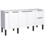 Gabinete Em Madeira Cisne Branco Para Pias De 1,80 Metro Com 4 Portas E 2 Gavetas - P100389 - Cozimax Cozimax