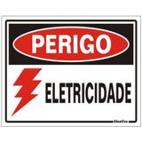 Placa De Poliestireno Auto-adesiva 20x15cm Perigo Eletricidade - 220 Bg - Sinalize Sinalize