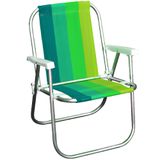 Cadeira De Praia Varanda Alta Standart Em Alumínio Cores Sortidas - Cad0047 - Botafogo Botafogo