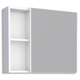 Espelheira Em Aço Ameixa Para Banheiro Com Armário Branco 60cm - P89305 - Cozimax Cozimax