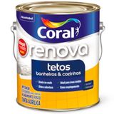 Tinta Acrílica Renova Tetos Banheiros &amp; Cozinhas Branco 3,6 Litros - Coral Coral