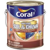 Resina Impermeabilizante De Proteção Contra Sol E Chuva Vermelho Óxido 3,6 Litros - Coral Coral