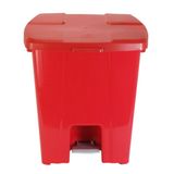 Lixeira Plástico Quadrado Com Pedal De 30 Litros Vermelho - P30v - Jsn Jsn