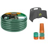 Mangueira De Jardim Flexível Verde Com Suporte Mural Esguicho E Engate Rosqueado Com 15 Metros - 79322150 - Tramontina Tramontina