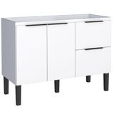 Gabinete Em Madeira Cisne Branco Para Pias De 1,20 Metro Com 2 Portas E 2 Gavetas - P100377 - Cozimax Cozimax