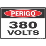 Placa 20x15cm Perigo 380 Volts - 220az - Sinalize Sinalize
