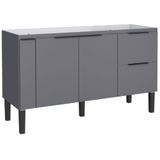 Gabinete Em Madeira Cisne Cinza Para Pia De 1,50 Metro Com 3 Portas E 2 Gavetas - P100384 - Cozimax Cozimax