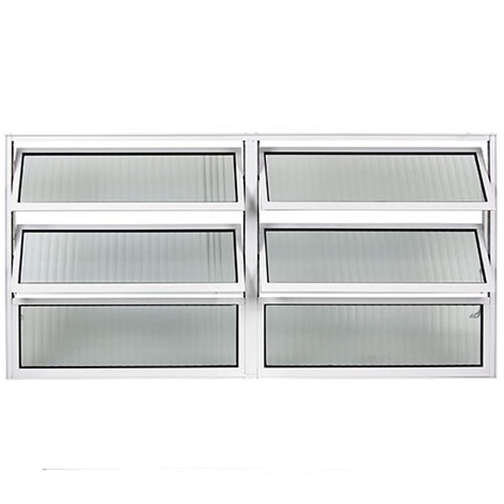 Vitrô Basculante 060x150cm 2 Seção Branco - Facce Facce