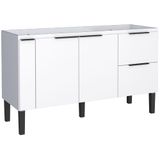 Gabinete Em Madeira Cisne Branco Para Pias De 1,50 Metro Com 3 Portas E 2 Gavetas - P100383 - Cozimax Cozimax