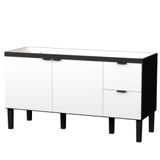 Gabinete Em Madeira Colibri Branco E Preto Para Pias De 1,50 Metro Com 2 Portas E 2 Gavetas - P101149 - Cozimax Cozimax