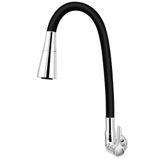 Torneira Para Cozinha Clean Bica Articulada Com Ducha C62 Preta De Parede - Vtp622cwb - Esteves Esteves