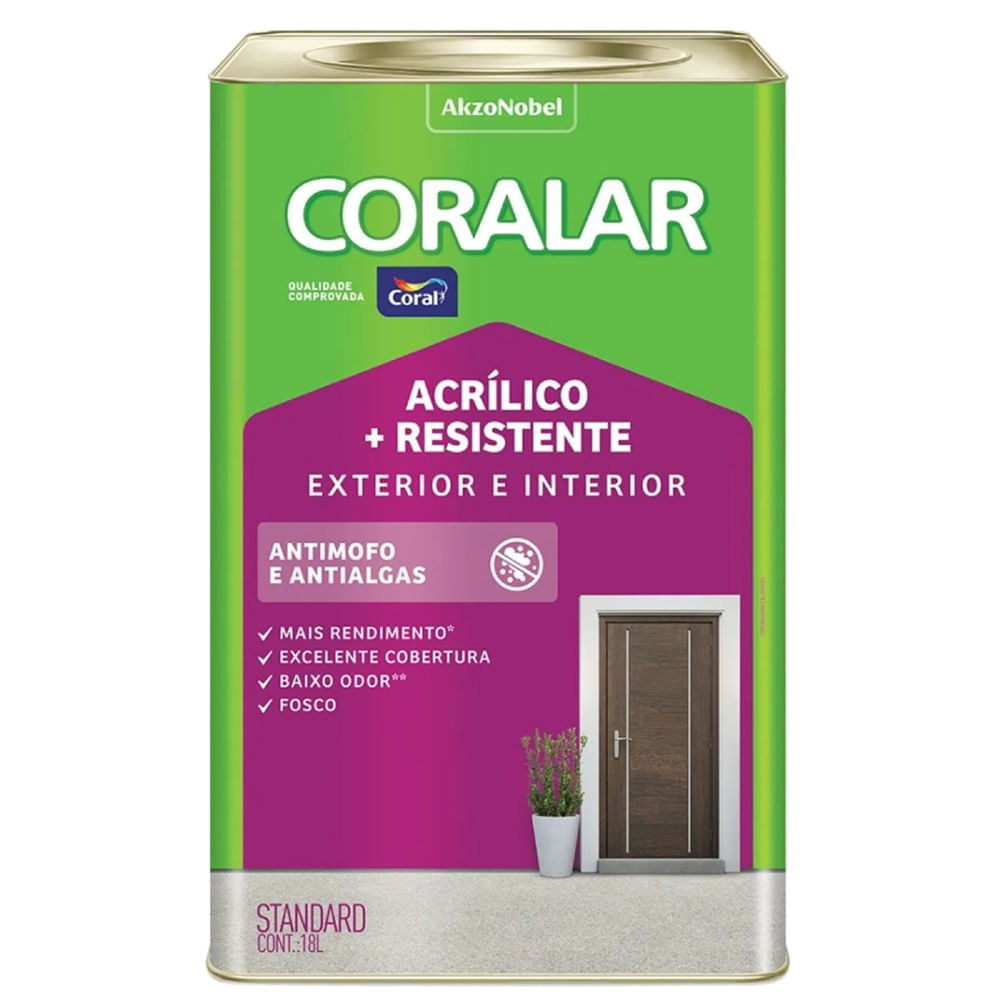 Tinta Acrílica Coralar Duo Fosco Laranja Maracatú 18 Litros - Coral Coral