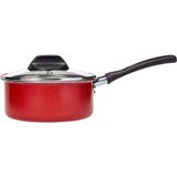Panela Garlic Com Tampa 16x7cm 1,2 Litros Vermelha - 7001/356 - Brinox Brinox