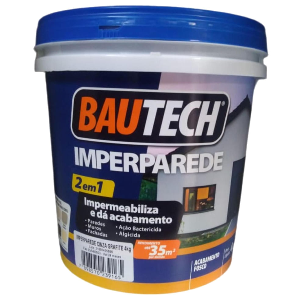 Tinta Acrílica Fosca Imperparede Areia 4kg - 21893 - Bautech Bautech