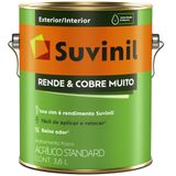 Tinta Acrílica Rende &amp; Cobre Muito Fosco 3.6 Litros Palha - 50308447 - Suvinil Suvinil