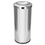 Lixeira Em Aço Inox Com Tampa Meia Esfera 50 Litros - C19 - Jsn Jsn
