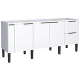 Gabinete Em Madeira Cisne Branco Para Pia De 2,00 Metros Com 4 Portas E 2 Gavetas - P100392 - Cozimax Cozimax