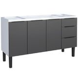 Gabinete Para Cozinha Aço Jupiter 1,44m Preto Para Pia De 1,50m - P101711 - Cozimax Cozimax