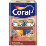 Resina Impermeabilizante De Proteção Contra Sol E Chuva Vermelho Óxido 18 Litros - Coral Coral