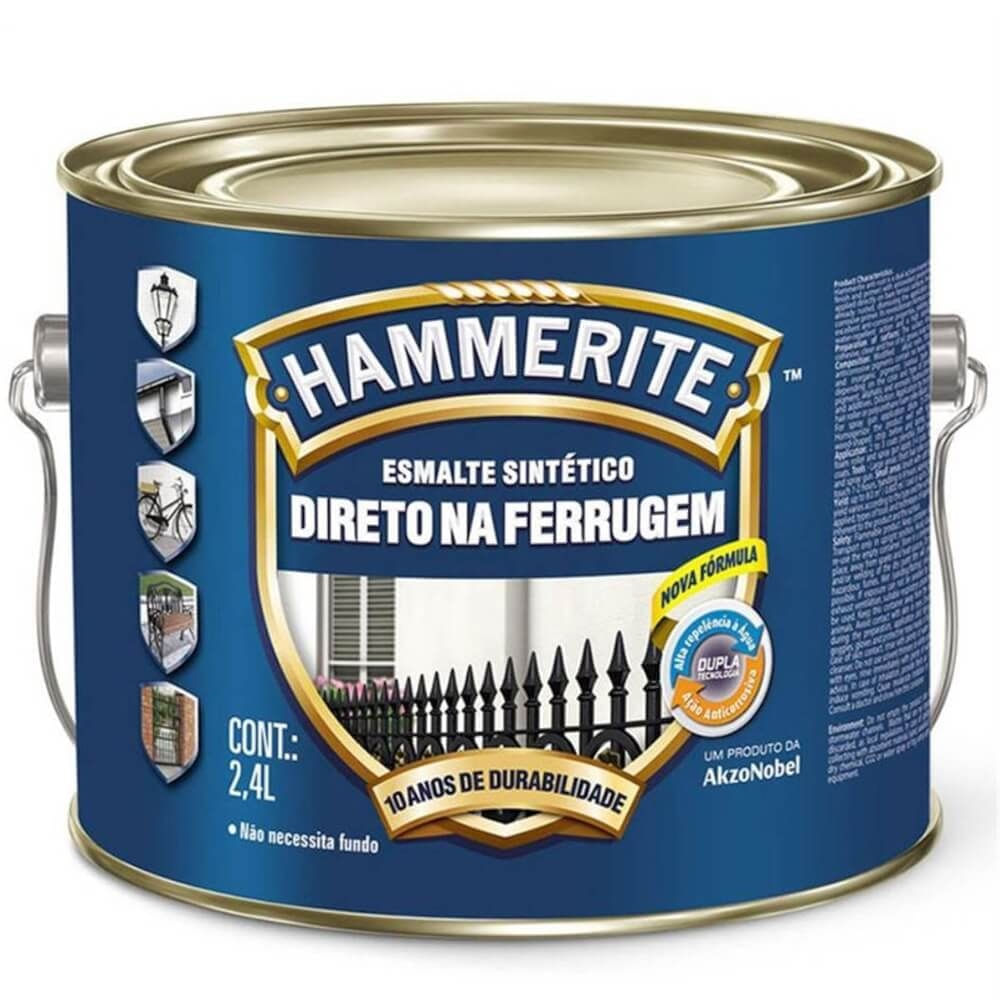 Esmalte Sintético Antiferrugem Hammerite Brilhante 2,4 Litros Preto - 5202874 - Coral Coral
