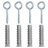 Cartela Com Buchas De Nylon Sx 8x40mm E Pitão Com 4 Peças - 600214 - Fischer Fischer