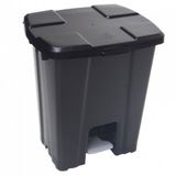 Lixeira Plástica Preta Quadrada Com Pedal 30 Litros - P30p - Jsn Jsn