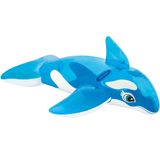 Boia Infantil Inflável De Plástico Baleia Azul E Branca 1,52 X 1,14 Metros Suporta Até 40 Kilos - 58523 - Intex Intex