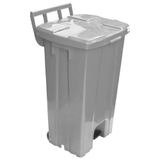 Lixeira Plástico Quadrado Com Pedal De 100 Litros Cinza - P100c - Jsn Jsn