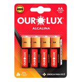 Pilha Aa Pequena 4 Unidades - 27310 - Ourolux Ourolux