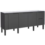 Gabinete Em Madeira Cisne Preto Para Pias De 2,00 Metros Com 4 Portas E 2 Gavetas - P100394 - Cozimax Cozimax