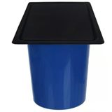 Lixeira Quadrada De Aço Inox Para Embutir Na Bancada 5 Litros Preta - Lix-007 - Stillus Home Stillus Home