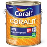 Esmalte A Base De Água Coralit Total Zero Brilhante 3,6 Litros Amarelo - Coral Coral