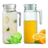 Jarra De Vidro Com Tampa Suco Água 1 Litro 2 Unidades