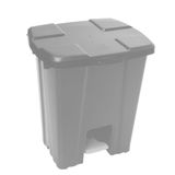 Lixeira Plástico Quadrado Com Pedal De 30 Litros Cinza - P30c - Jsn Jsn