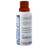 Corante Líquido Marrom 50ml - 680471 - Chemicolor Chemicolor