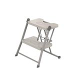 Escada Alcance 2 Degraus Dobrável 120 Kg Cinza Anodilar