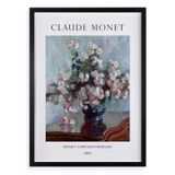 Quadro Decorativo Monet - Chrysanthemums 33x24cm - Com Vidro